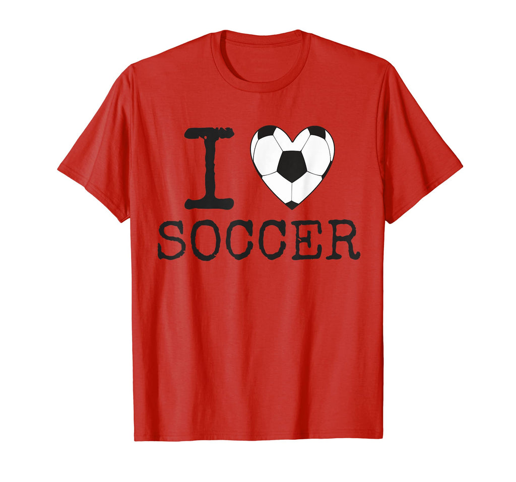 I Heart Soccer T-Shirt - Graphic Print Men Women