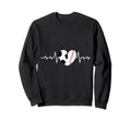 Football Heartbeat Baseball Heartbeat Sweatshirt - Graphic Print Men Women