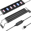 FEDOUR USB Mini Aquarium LED Light, Full Spectrum Aquarium Light with Extendable Brackets, Adjustable Aquarium Plant Light with External Controller, for Freshwater Tank (11-16in)