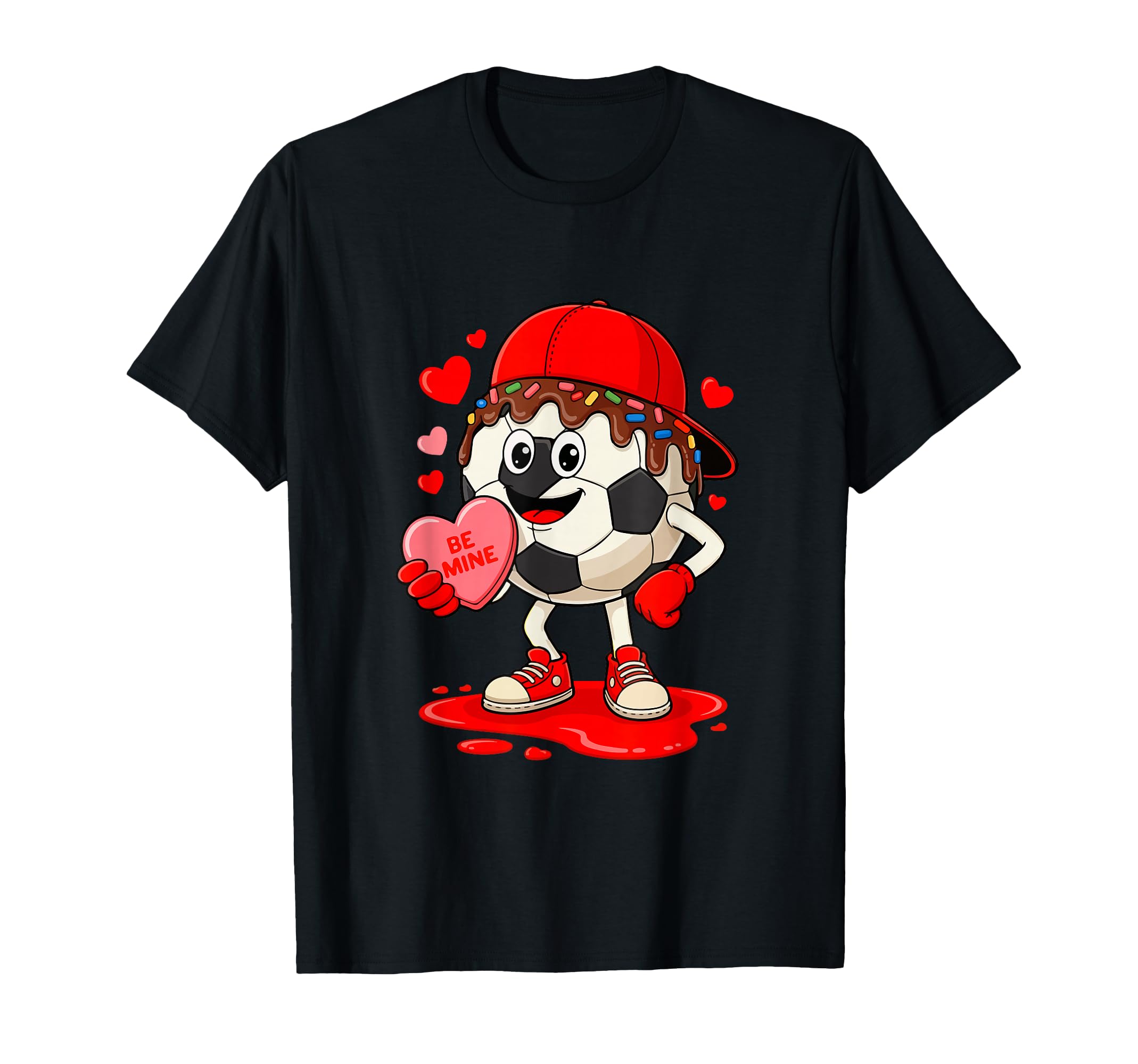 Soccer Equipment Player Valentine T-Shirt - Fun Novelty Design for Adults