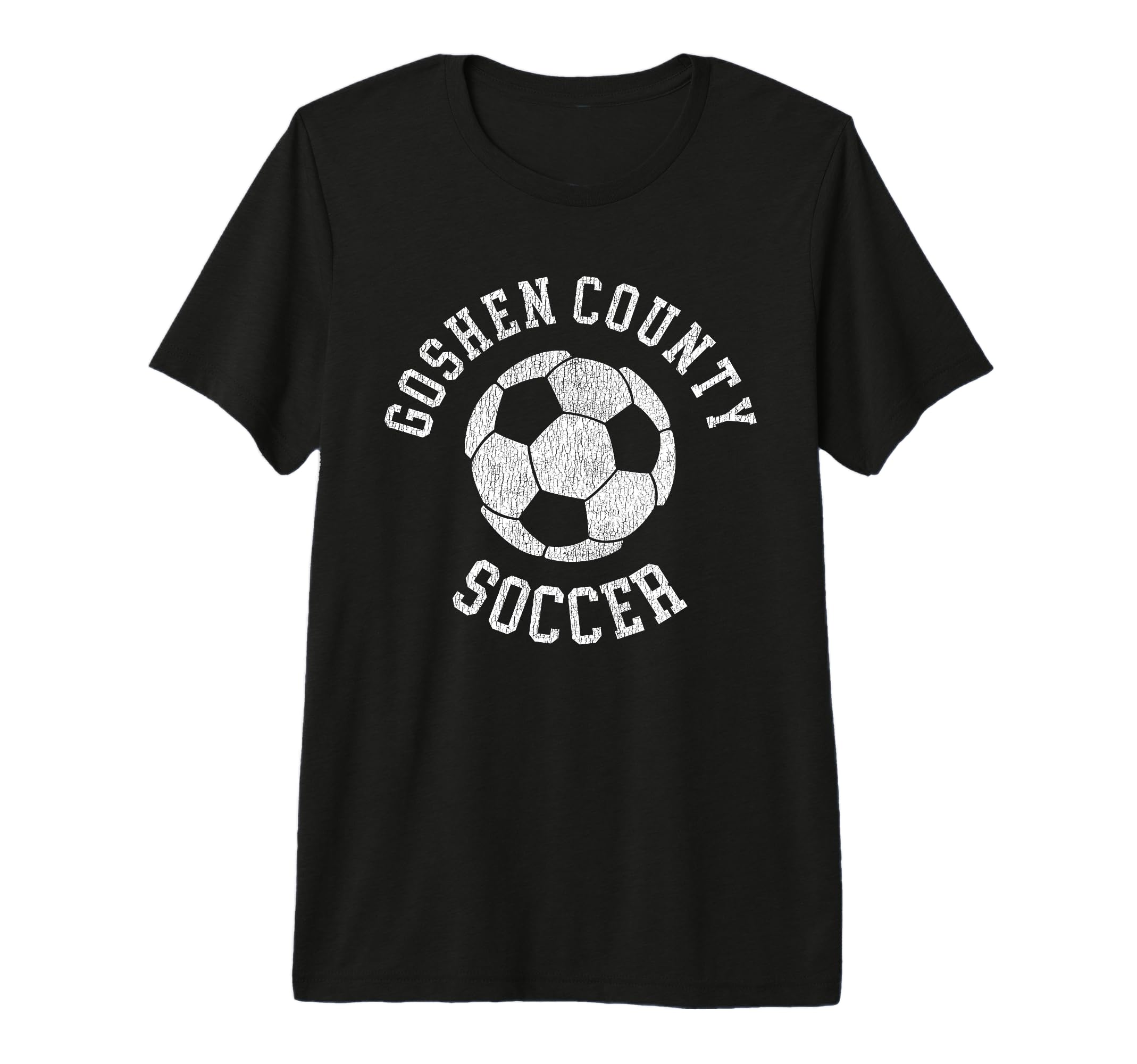 Goshen County Soccer Distressed 90S T-Shirt - Streetwear Style for Adults