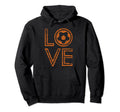 Love Soccer European Football Outline Hoodie - Aesthetic Graphic for Adults