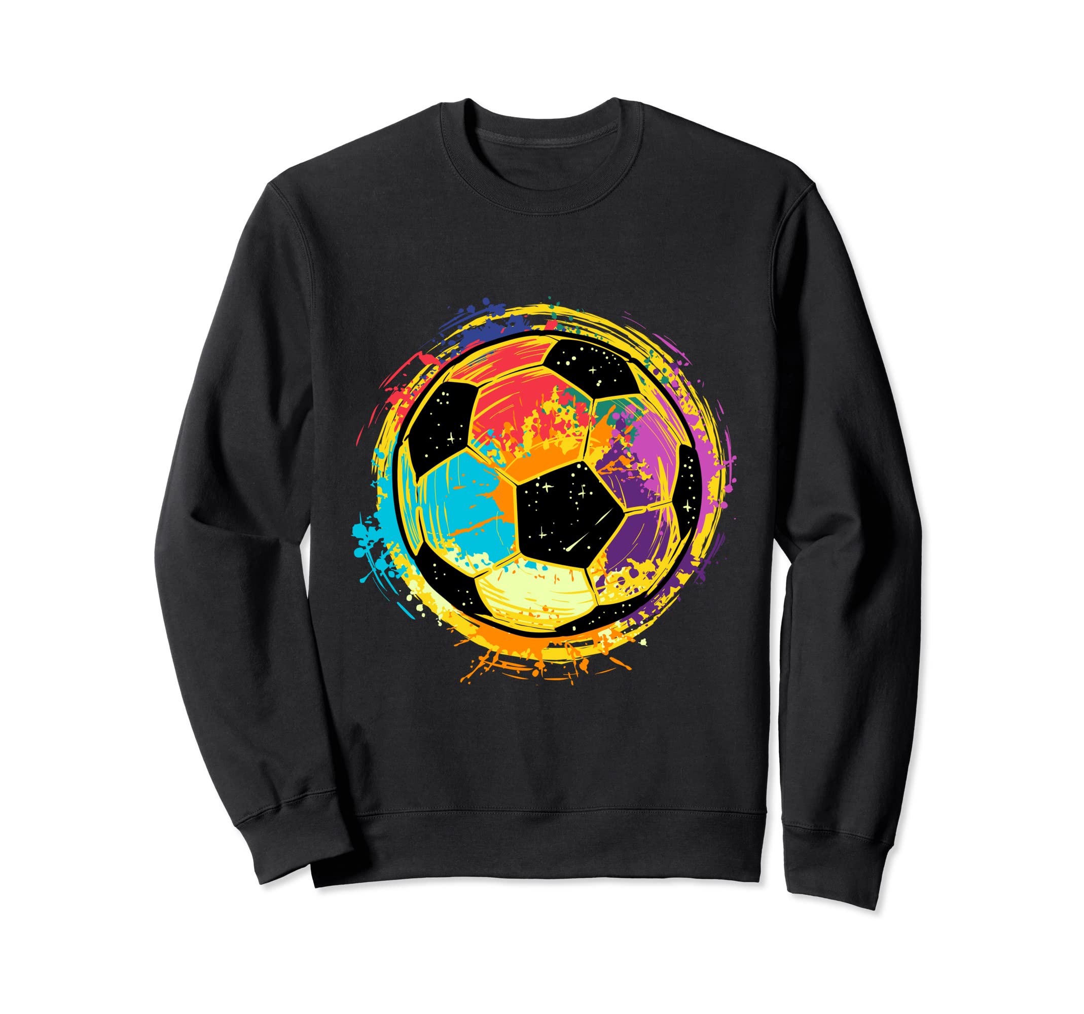 Splash Spinning Soccer Ball Sweatshirt - Streetwear Style for Adults
