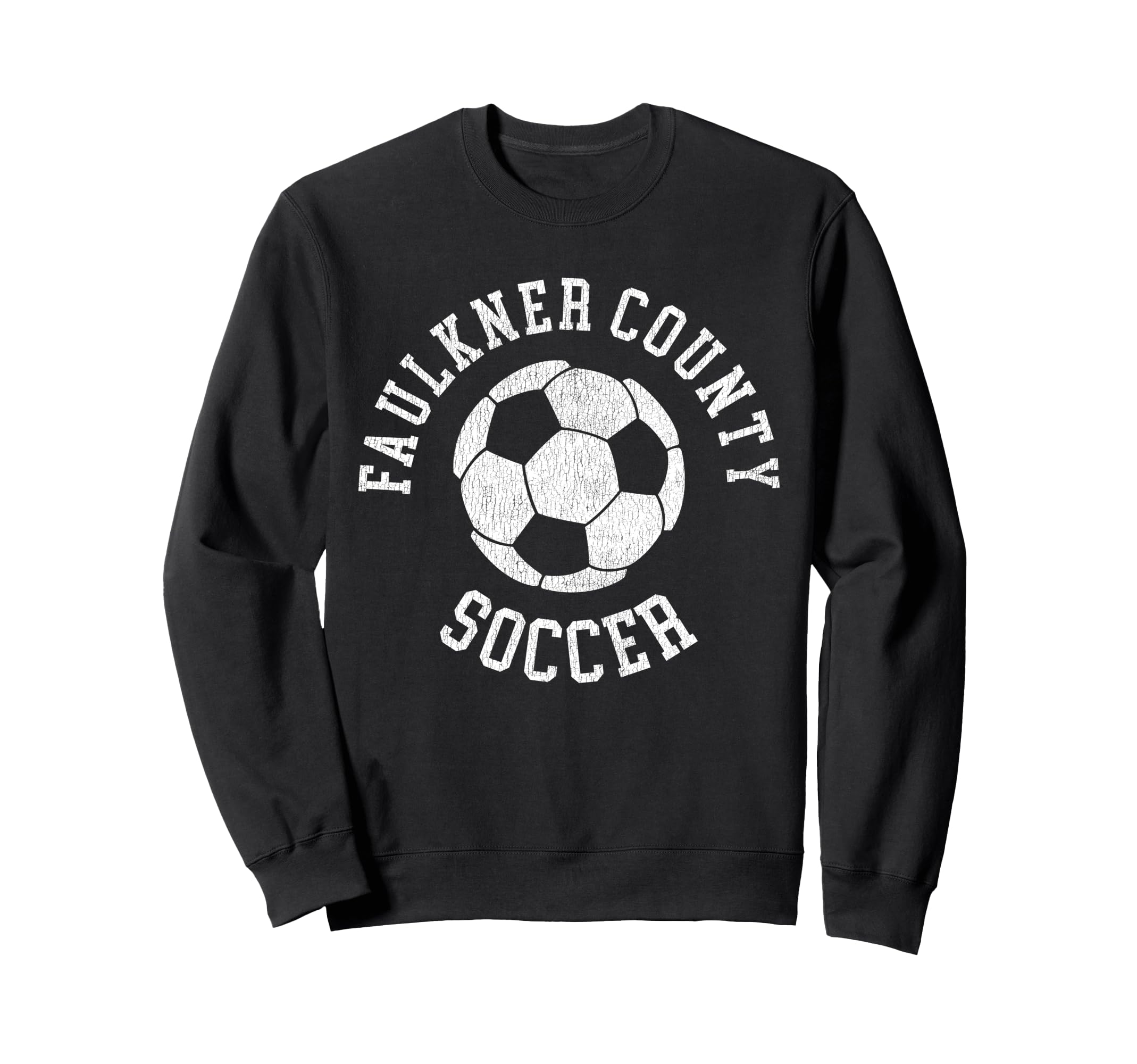 Faulkner County Soccer Distressed 90S Sweatshirt - Unique Graphic Men Women