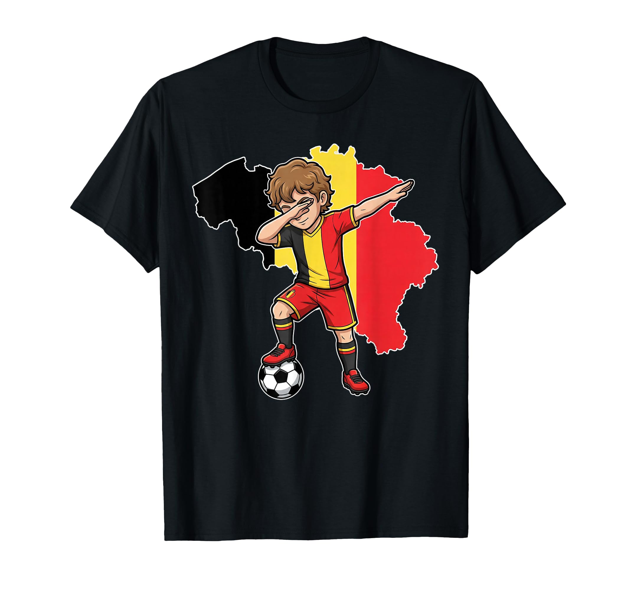 Belgium Soccer Dab Flag Football T-Shirt - Fun Novelty Design Unisex