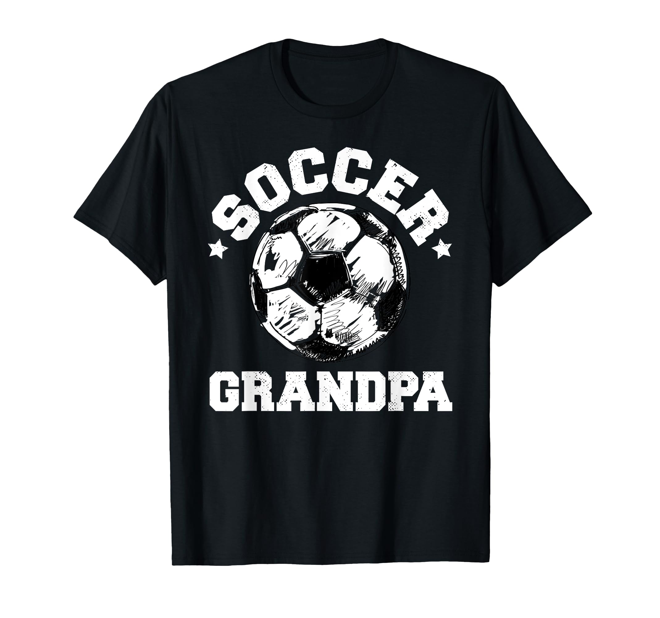Soccer Grandpa Soccer Ball T-Shirt - Minimalist Print for Adults