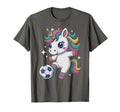 Kawaii Soccer Unicorn Just Who Loves T-Shirt - Fun Novelty Design Unisex