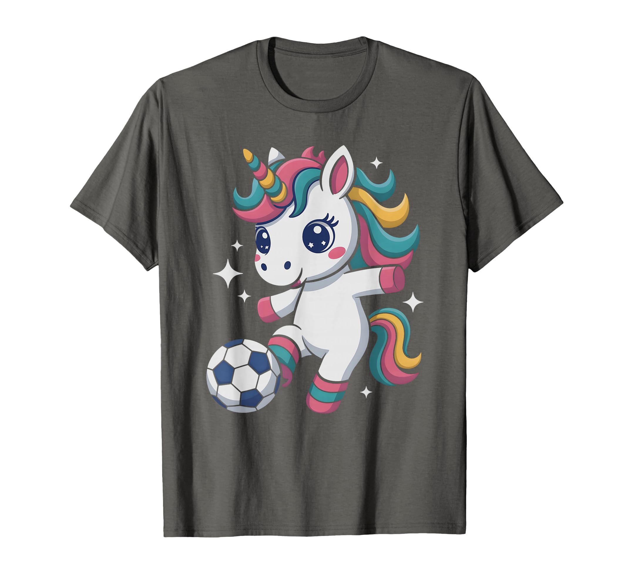 Kawaii Soccer Unicorn Just Who Loves T-Shirt - Fun Novelty Design Unisex