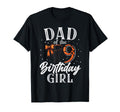 Dad Nine 9Th Birthday Basketball Bday T-Shirt - Custom Art Print Men Women
