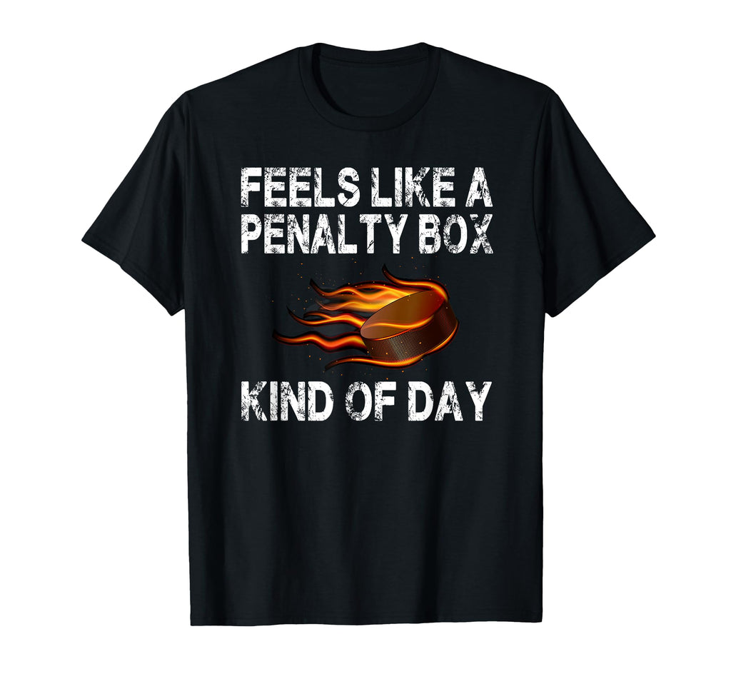 Funny Hockey Feels Like Penalty Box T-Shirt - Minimalist Print for Adults