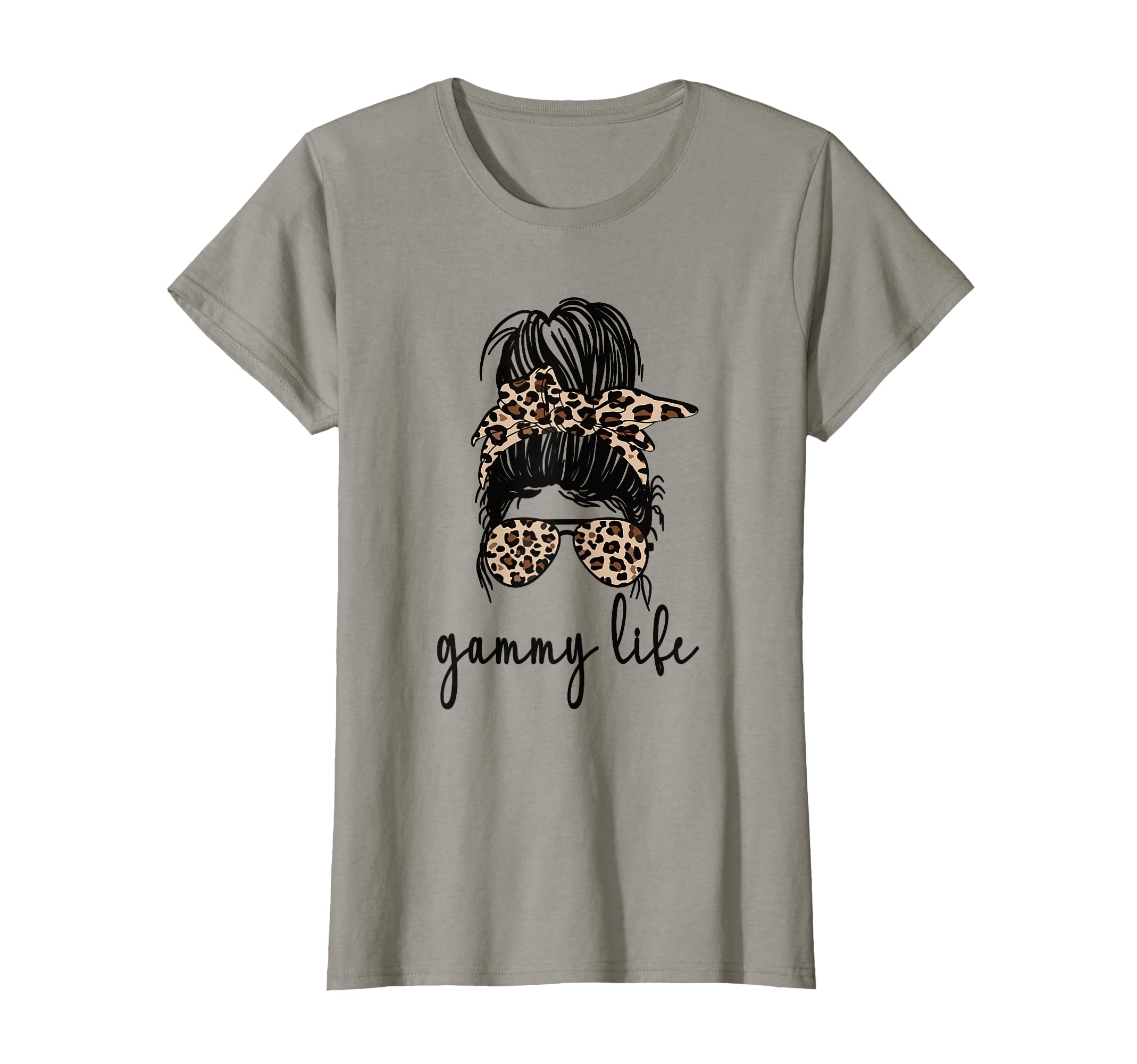 Gammy Life Grandma Messy Bun Gammy T-Shirt - Casual Everyday Wear Unisex