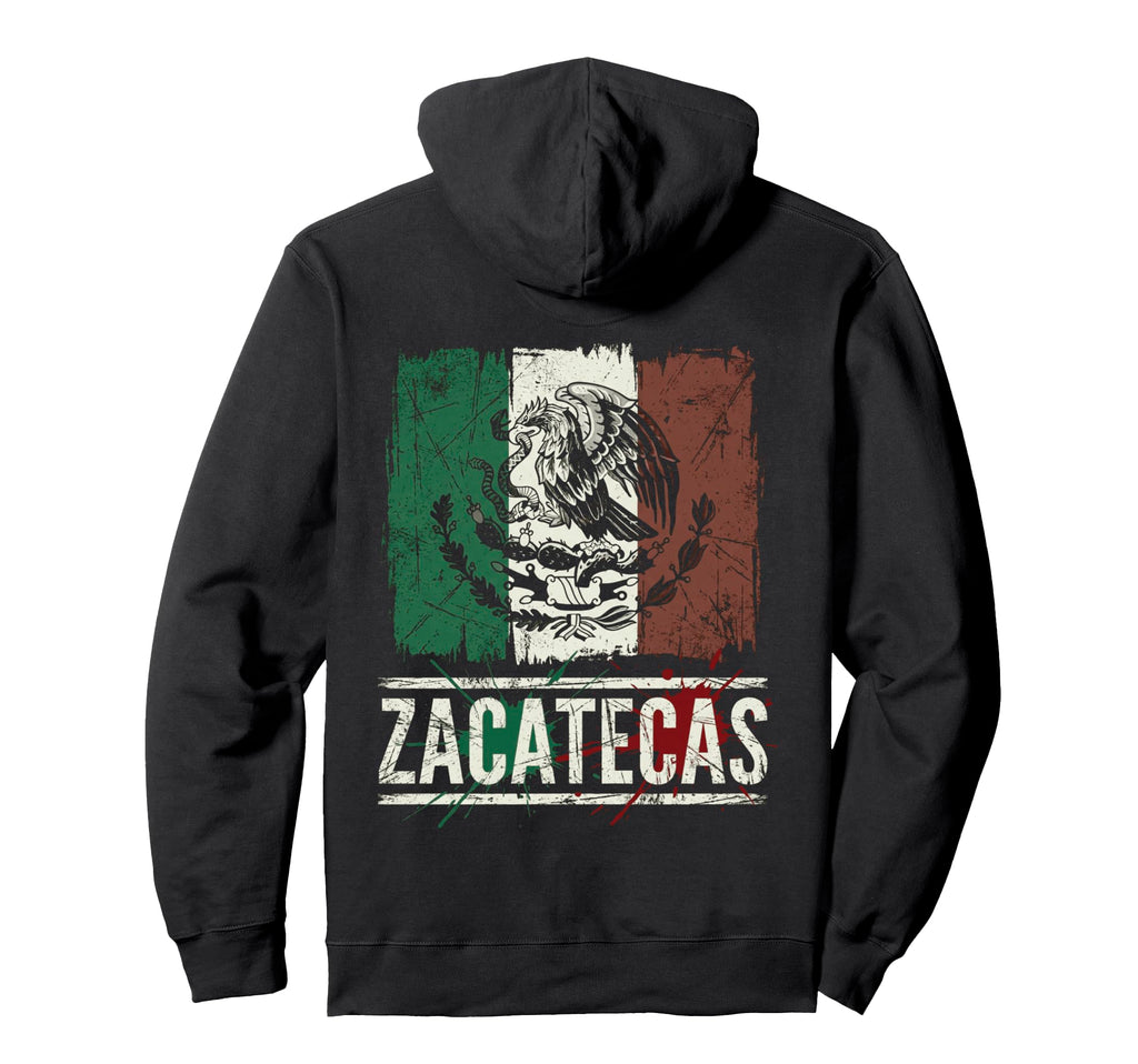 Zacatecas Mexico Distressed Flag Pride Hoodie - Novelty Apparel Men Women