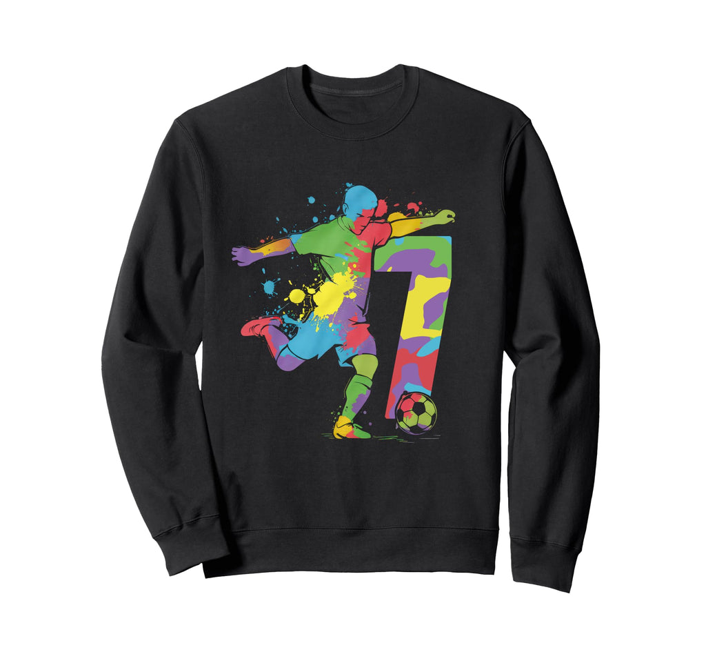 7 Soccer Birthday Gift Soccer Fan Sweatshirt - Fun Novelty Design Unisex