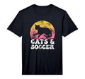 Funny Cats Soccer Hobby Performance T-Shirt - Trendy Graphic for Adults