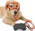NAMSAN Clear Dog Goggles for Large Dogs, Wide Eyecup & Soft Frame, Anti-UV Sunglasses for Dogs Medium to Large Breed, Driving Dog Eye Protection, Windproof Dustproof, Adjustable, Orange