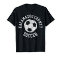 Kalamazoo County Soccer Distressed T-Shirt - Minimalist Print for Adults