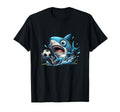 Soccer Shark Cartoon Football T-Shirt - Fun Novelty Design Men Women