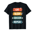 Eat Sleep Soccer Repeat Football T-Shirt - Trendy Graphic for Adults