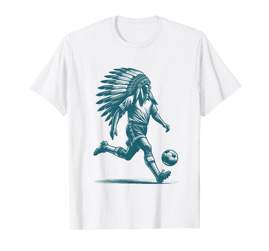 Funny Native American Player Soccer T-Shirt - Aesthetic Graphic Unisex