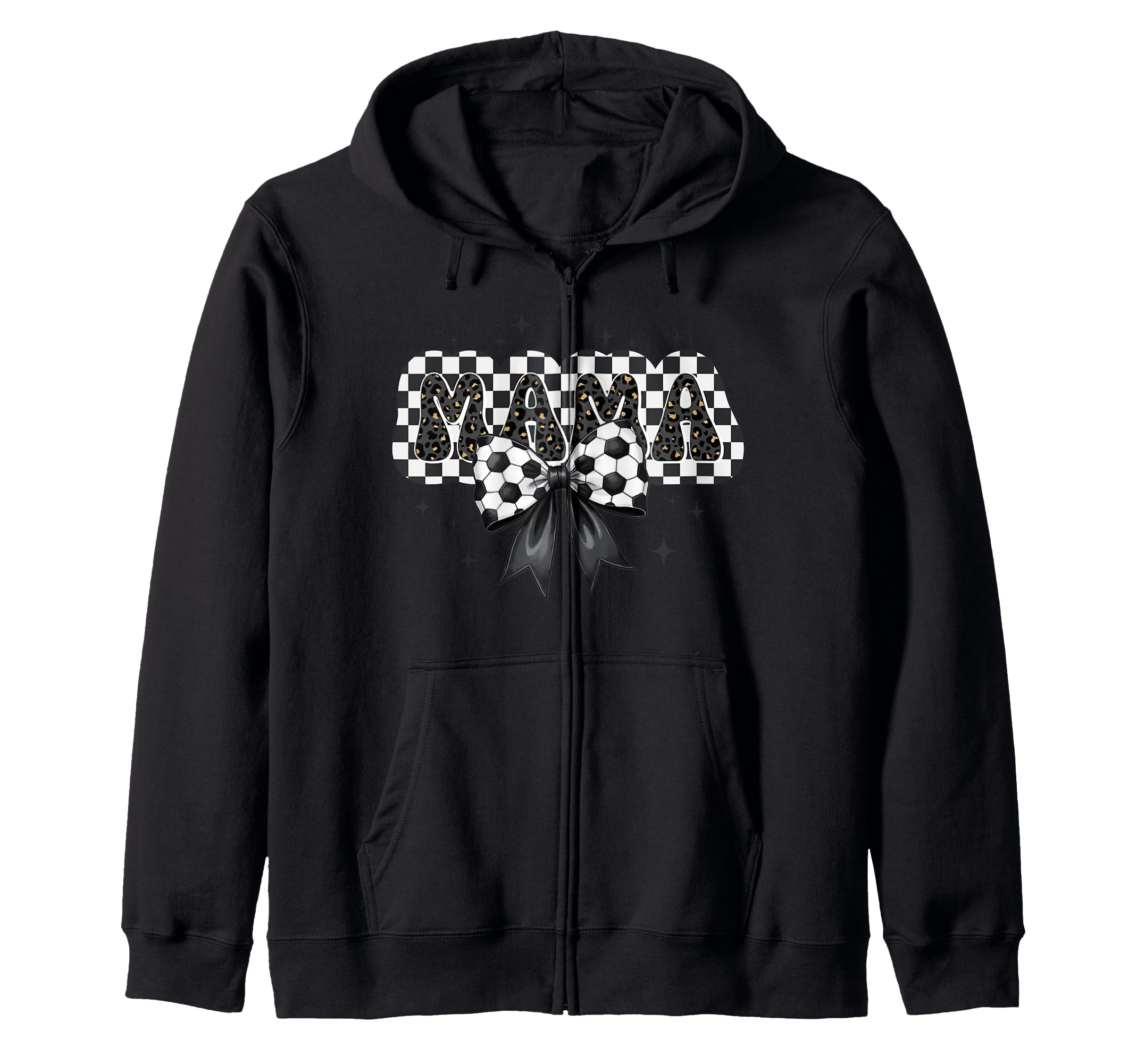 Soccer Mama Bow Mom Mommy Mother Gift Hoodie - Minimalist Print for Adults