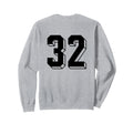 Number 32 Backside 80S 90S Team Sweatshirt - Streetwear Style Men Women
