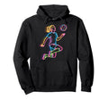 Colorful Funny Soccer Fan Dad Mom Hoodie - Custom Art Print for Adults
