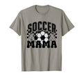 Games Day Checkered Soccer Mama Soccer Mom T-Shirt - Trendy Graphic Unisex