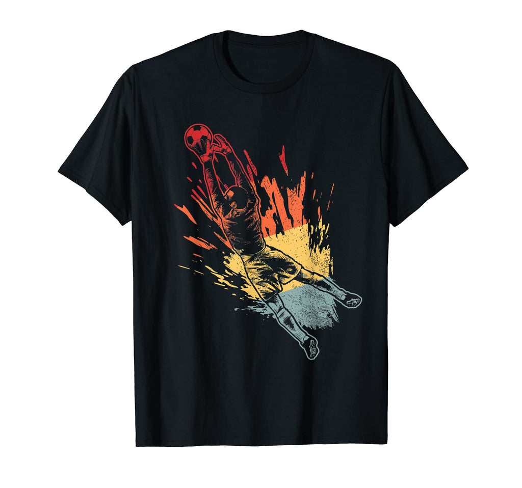 Jumping Soccer Goalie Football Soccer T-Shirt - Streetwear Style Men Women