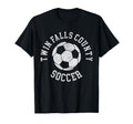 Twin Falls County Soccer Distressed 90S T-Shirt - Trendy Graphic Men Women