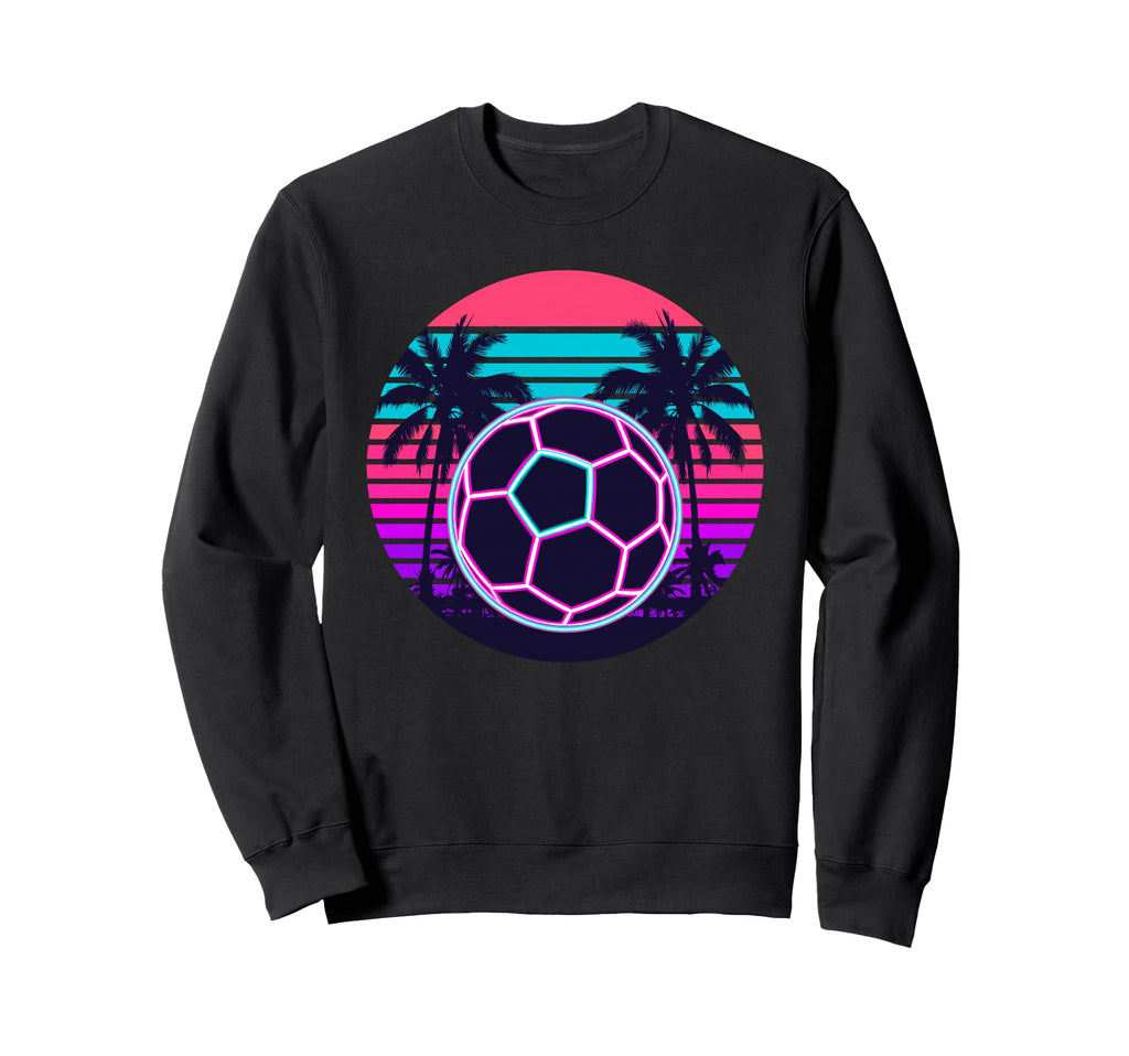 Beach Palm Soccer Ball Football Sweatshirt - Trendy Graphic Unisex