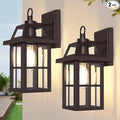 WIHTU Outdoor Wall Lantern, Porch Lights with Glass Shade, Waterproof Wall Sconce Light, ORB Fixtures Exterior Lighting, Aluminum Lanterns, Anti-Rust Front Door Garden