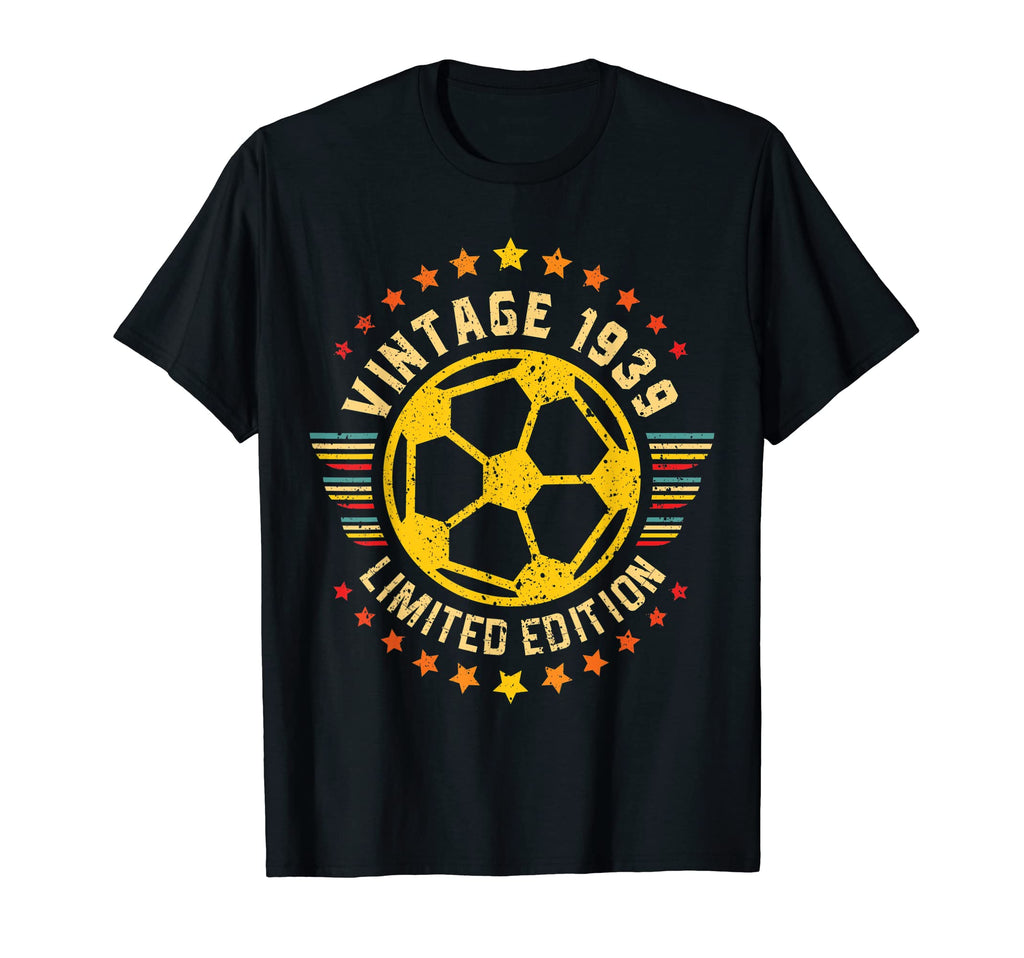 Funny Soccer 1939 Bday Soccer T-Shirt - Fun Novelty Design for Adults