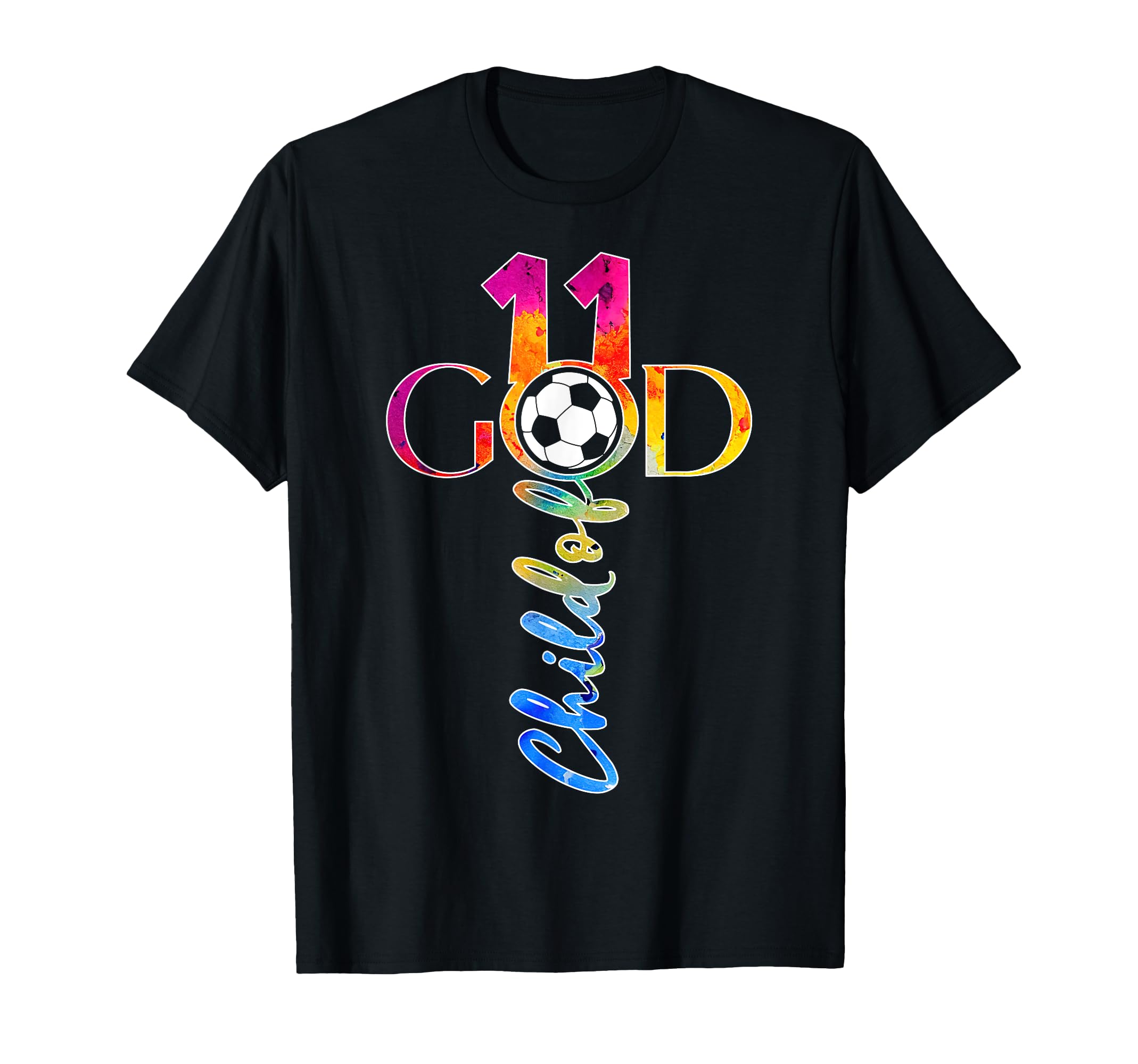 Jesus 11 Years Child God Soccer 11Th T-Shirt - Novelty Apparel Men Women