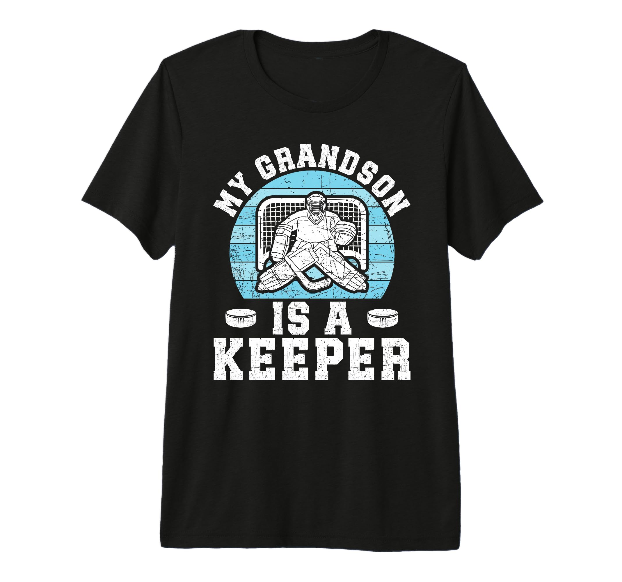 Mens Proud Hockey Keeper Papa Ice T-Shirt - Aesthetic Graphic Men Women