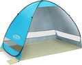 G4Free Large Pop up Beach Tent for 3-4 Person, UPF 50+ Automatic Sun Shelter Canopy Portable Outdoor Cabana Sun Umbrella
