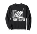 Soccer Goalie Goalkeeper Jesus Sweatshirt - Novelty Apparel for Adults