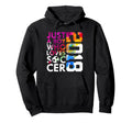 2018 Just Who Loves Soccer 8Th Birthday Hoodie - Graphic Print Unisex