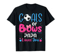 Goals Or Bows Papa Gender Reveal Lover T-Shirt - Unique Graphic for Adults
