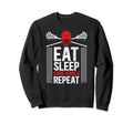 Eat Sleep Save Goals Lacrosse Sweatshirt - Trendy Graphic for Adults