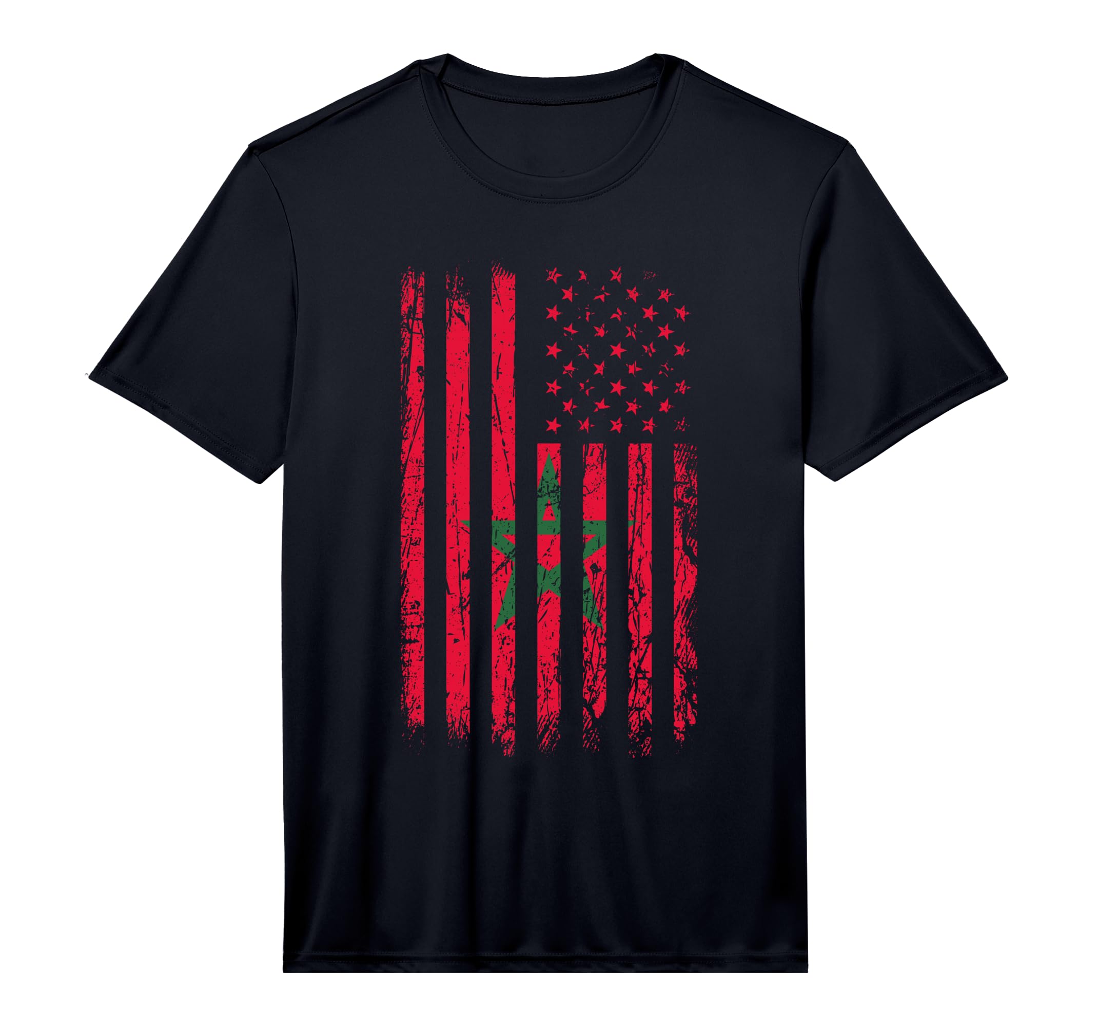 Moorish American Morocco Flag Moroccan T-Shirt - Novelty Apparel Men Women