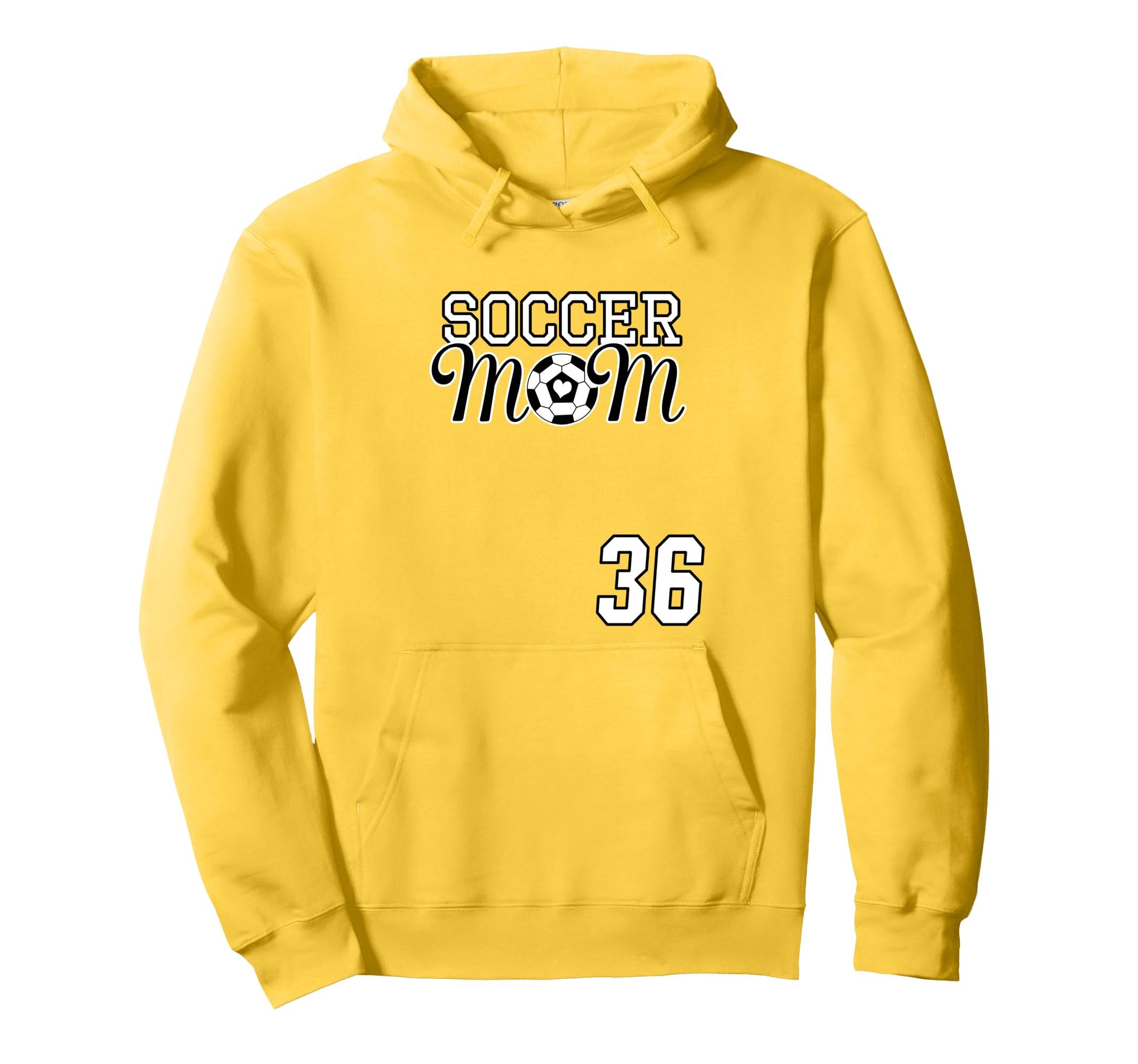 Number 36 Soccer Mom Mothers Day 36 Hoodie - Fun Novelty Design for Adults