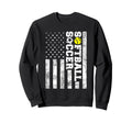 American Distressed Flag Funny Soccer Sweatshirt - Custom Art Print Unisex