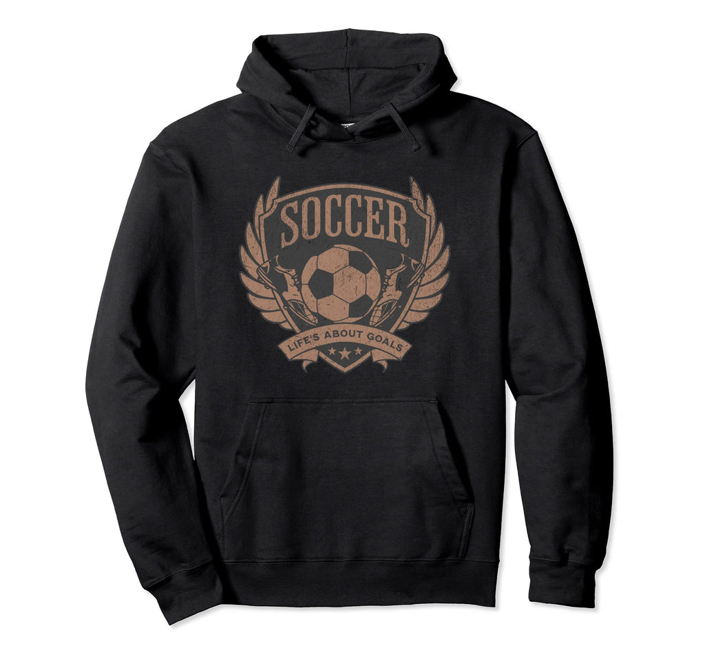 Distressed Soccer Player Lifes About Hoodie - Graphic Print Men Women