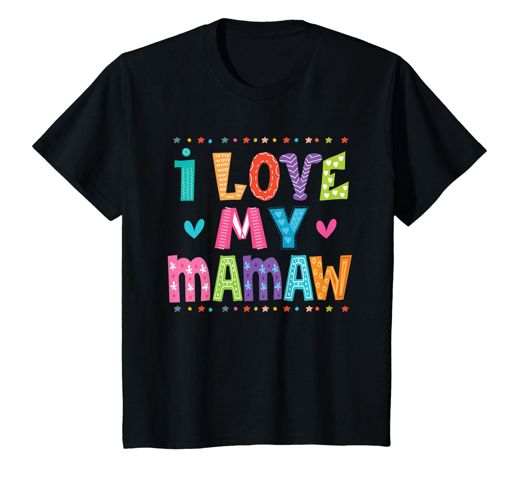 I Love My Mamaw Grandchild T-Shirt - Graphic Print Unisex