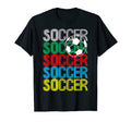 Soccer Repeating Word Mark Pattern T-Shirt - Custom Art Print Men Women