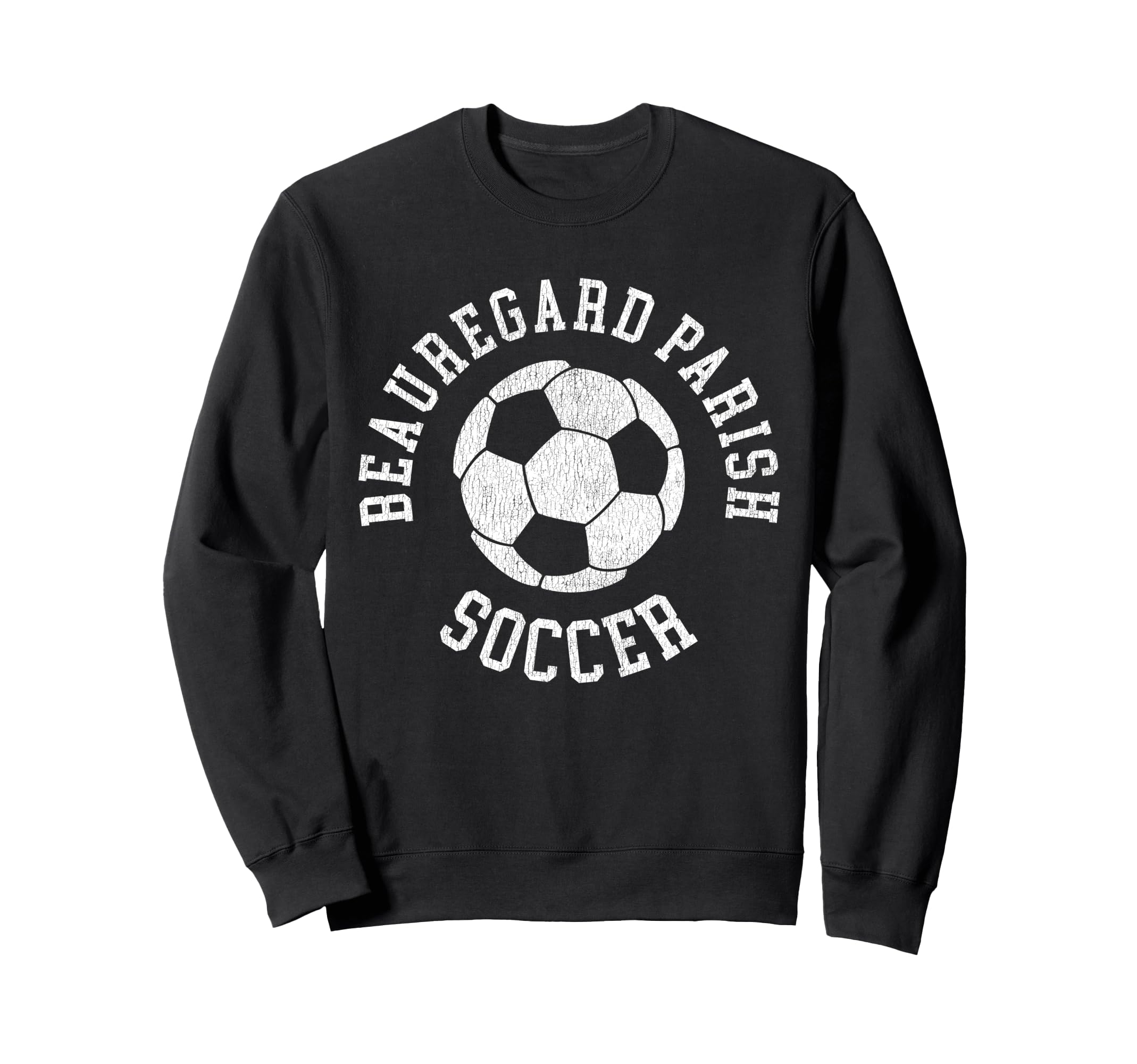Beauregard Parish Soccer Distressed 90S Sweatshirt - Novelty Apparel Unisex