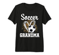 Soccer Grandma Leopard Heart Tri Blend T-Shirt - Custom Art Print Unisex
