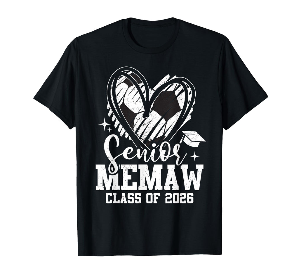 Senior Memaw Class 2026 Soccer T-Shirt - Fun Novelty Design Men Women