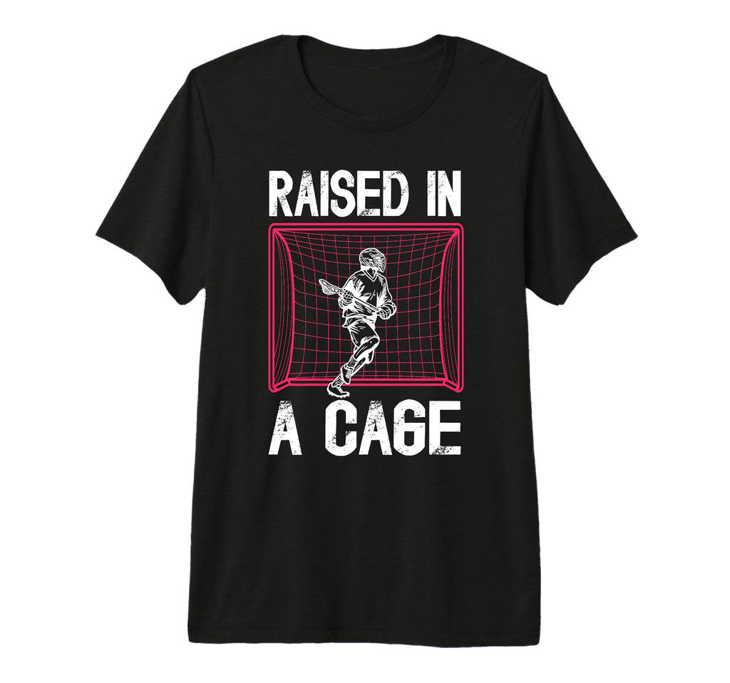 Raised Cage Lacrosse Goalkeeper Lacrosse T-Shirt - Graphic Print Men Women