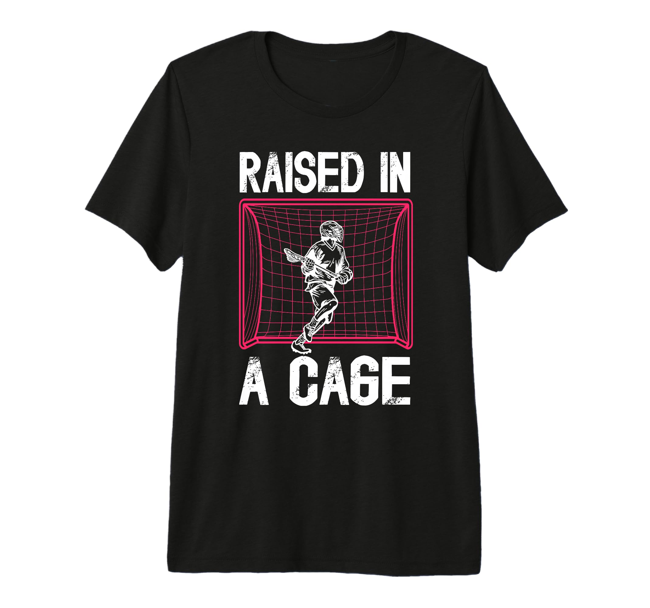 Raised Cage Lacrosse Goalkeeper Lacrosse T-Shirt - Graphic Print Men Women